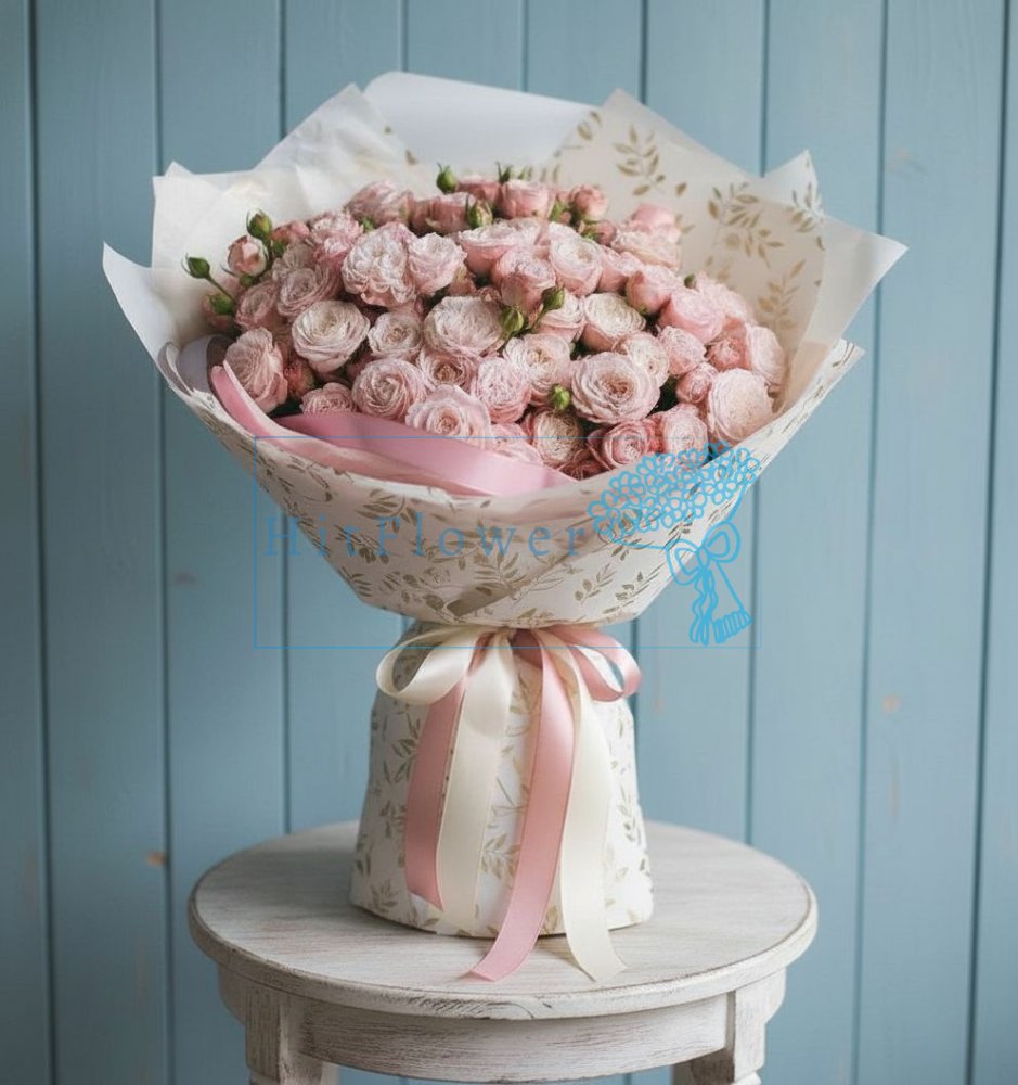 Букет роз Розовая пенка